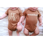 Meatball Organic Cotton Baby Onesie | Milk & Baby