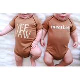 Meatball Organic Cotton Baby Onesie | Milk & Baby