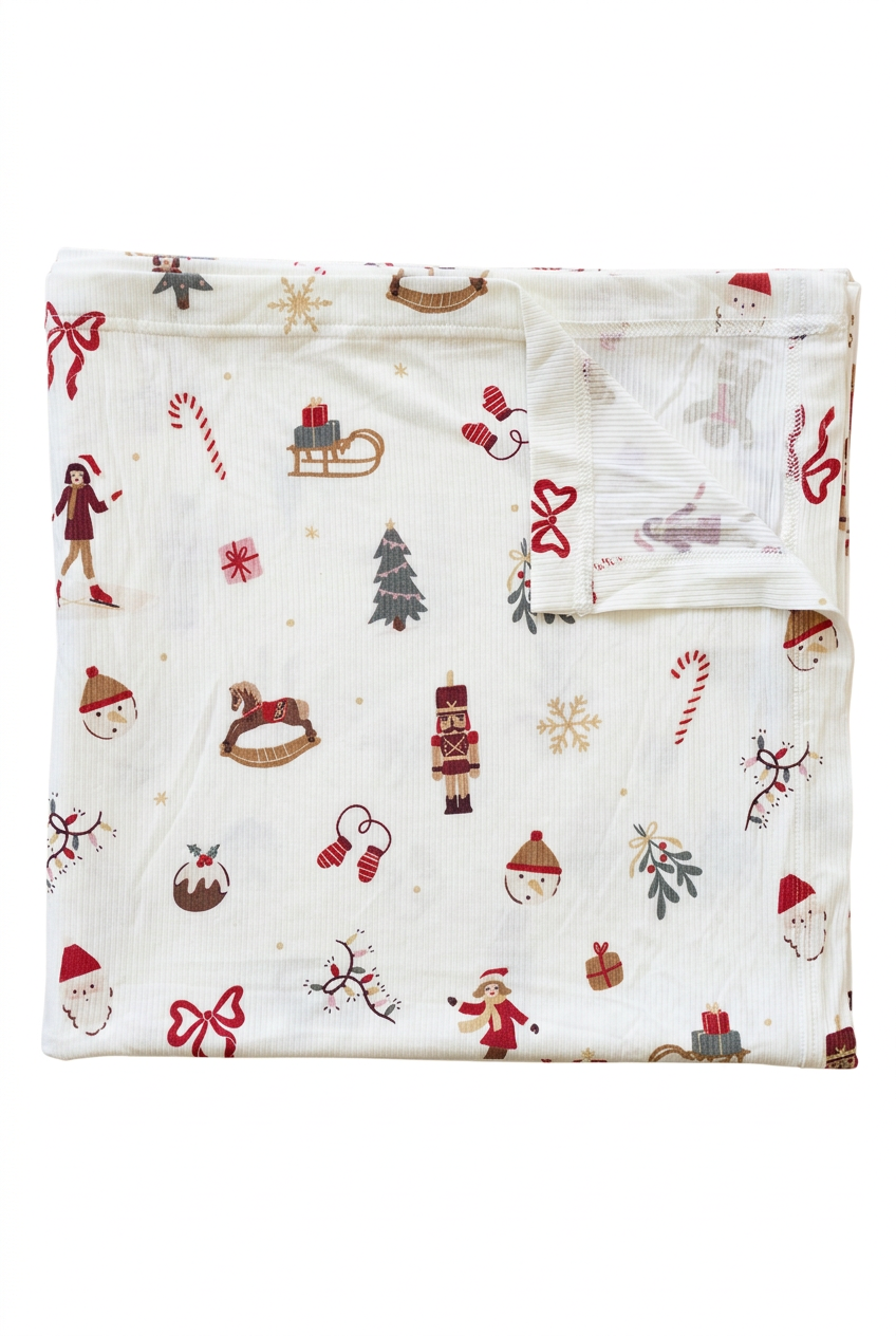 Merry & Bright swaddle with extra spacing