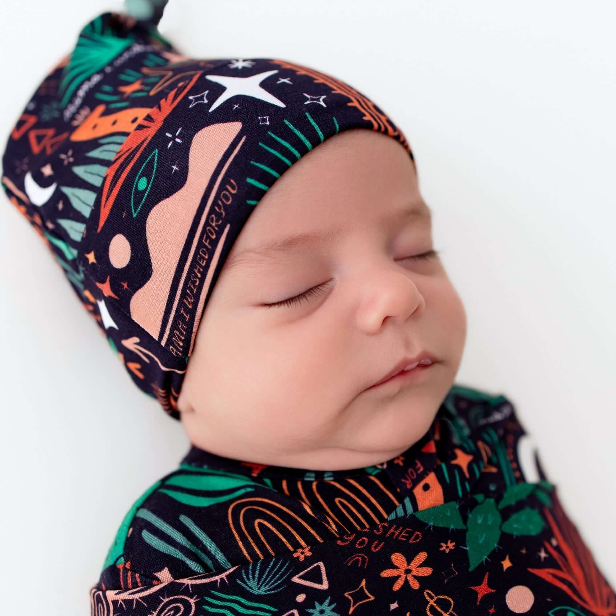 The SoftKnot Cap | Desert Cactus (Midnight) | Milk & Baby