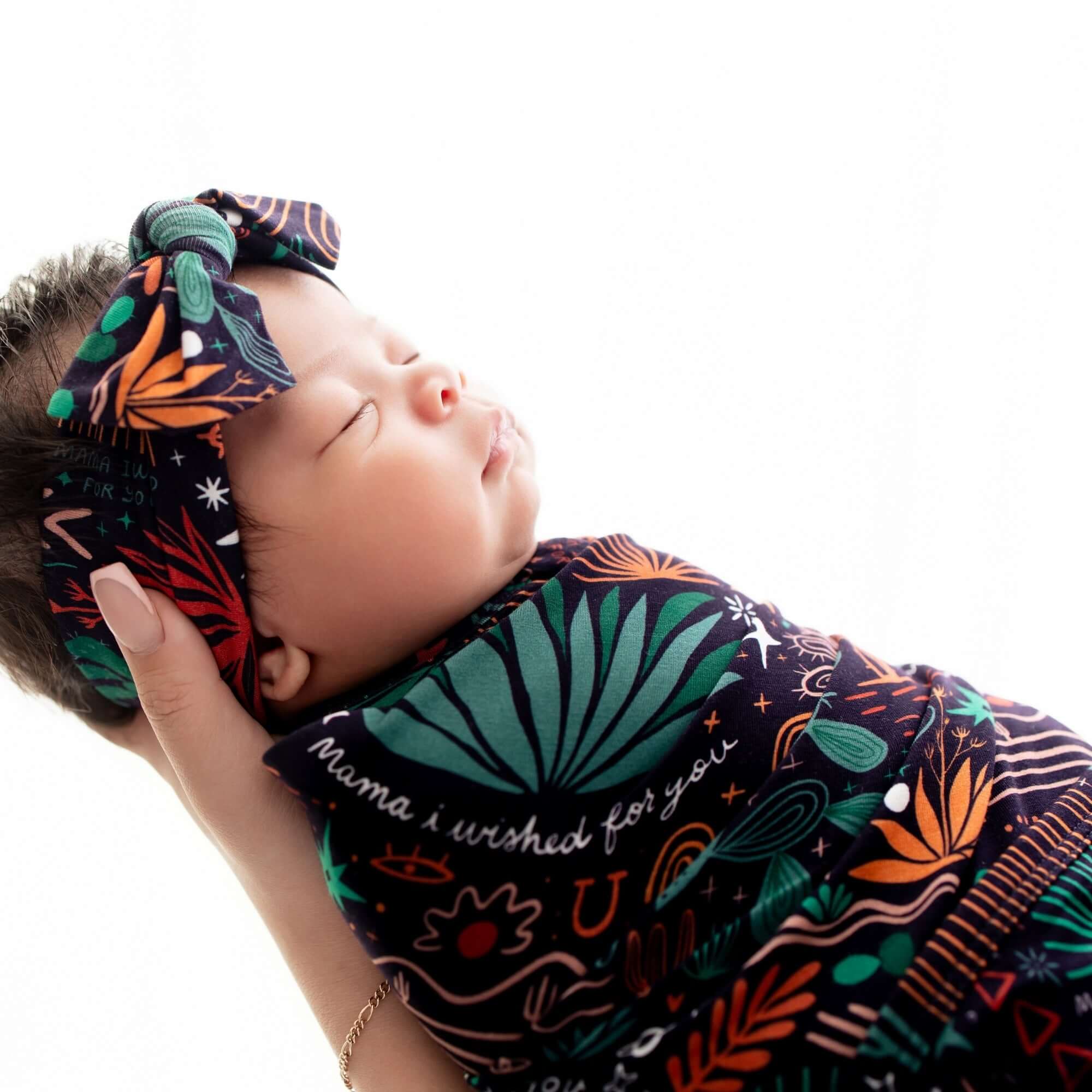 The SoftKnot Bow | Desert Cactus (Midnight) | Milk & Baby