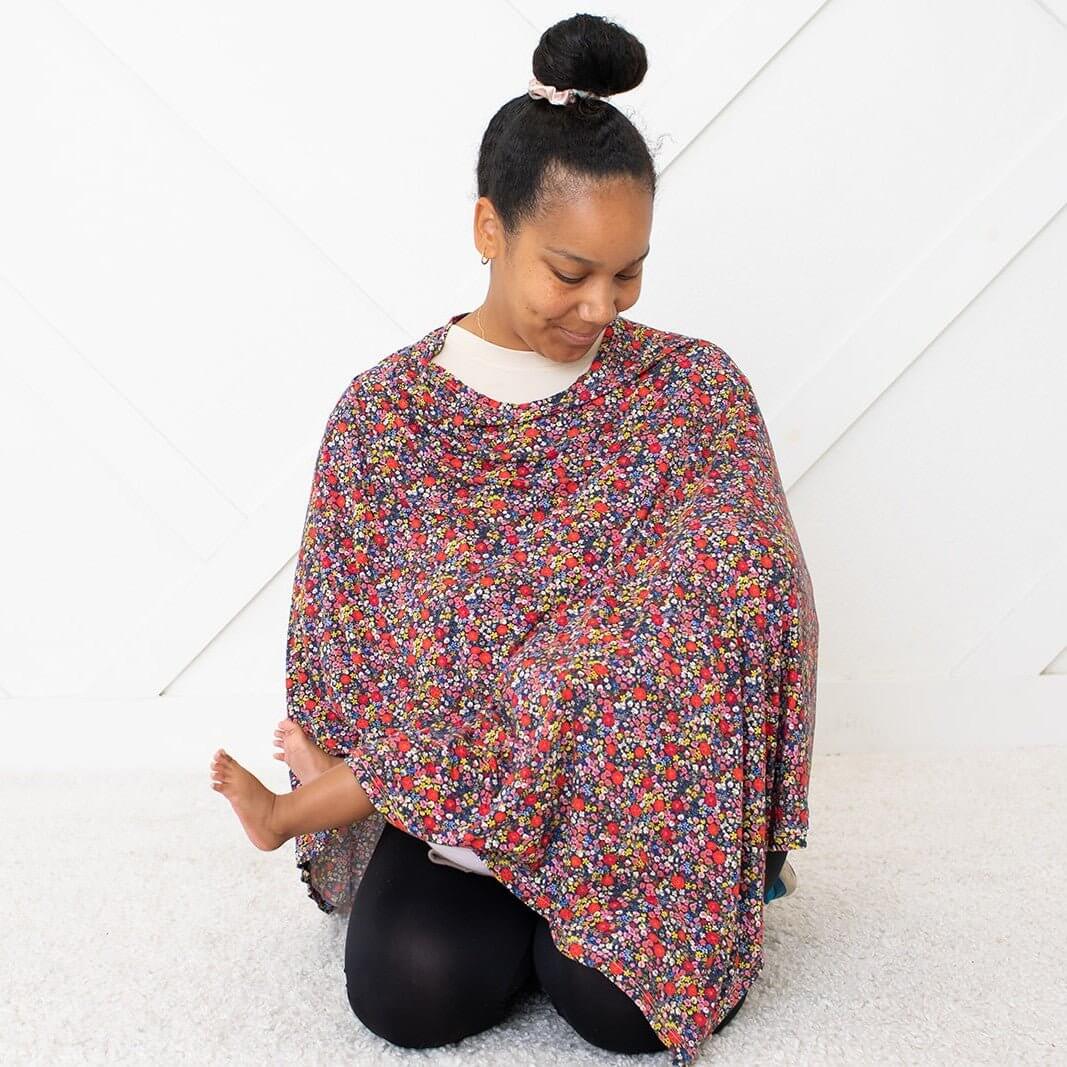 Midnight Petals Nursing Cover | Milk & Baby