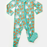 Milk and Cookies | Soft & Stretchy Zipper Footie | Milk & Baby