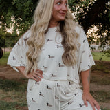 Mallard | Women's Bamboo Crop Tee Lounge Set