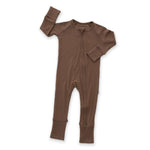 Mocha Zipper Romper | Milk & Baby