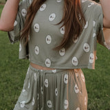 Mallard Frames | Women's Bamboo Crop Tee Lounge Set