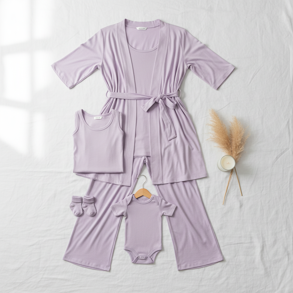 Mommy & Me – Lavender Set Flat Lay