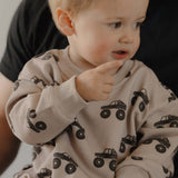Monster Truck | Sweatshirt Romper