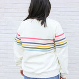 Six Stripe Invisible Zip Breastfeeding Sweatshirt