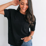 Relaxed Fit Zip Breastfeeding Tee