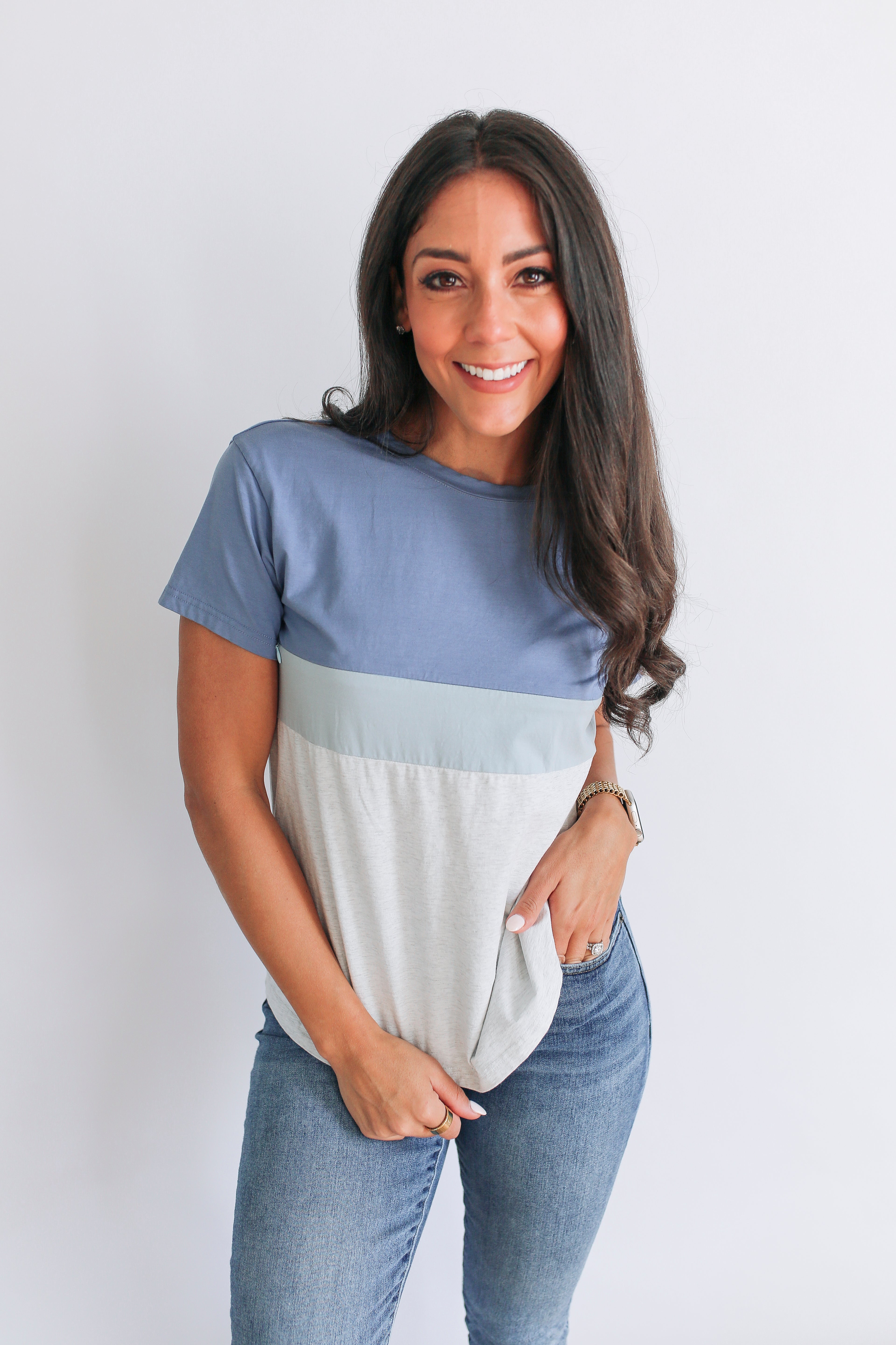 Full Zip Breastfeeding Tee