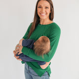 Free Flowing Lightweight Long Sleeve Nursing Top