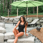 Ribbed One Piece Tie Shoulder Breastfeeding Swimsuit | Milk & Baby