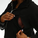 Oversized Three Zip Breastfeeding Sweatshirt | Milk & Baby