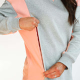 Color Block Nursing Lightweight Sweatshirt Milk & Baby