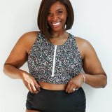 Crop Zip Up Breastfeeding Swimsuit Top | Milk & Baby