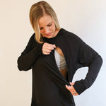 Free Flowing Long Sleeve Nursing Top | Milk & Baby