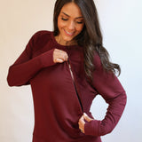 Free Flowing Long Sleeve Nursing Top | Milk & Baby