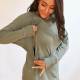 Free Flowing Long Sleeve Nursing Top | Milk & Baby