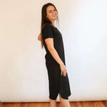 Invisible Zipper Midi Breastfeeding T-Shirt Dress | Milk & Baby