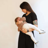 Invisible Zipper Midi Breastfeeding T-Shirt Dress | Milk & Baby