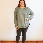 Free Flowing Long Sleeve Nursing Top | Milk & Baby