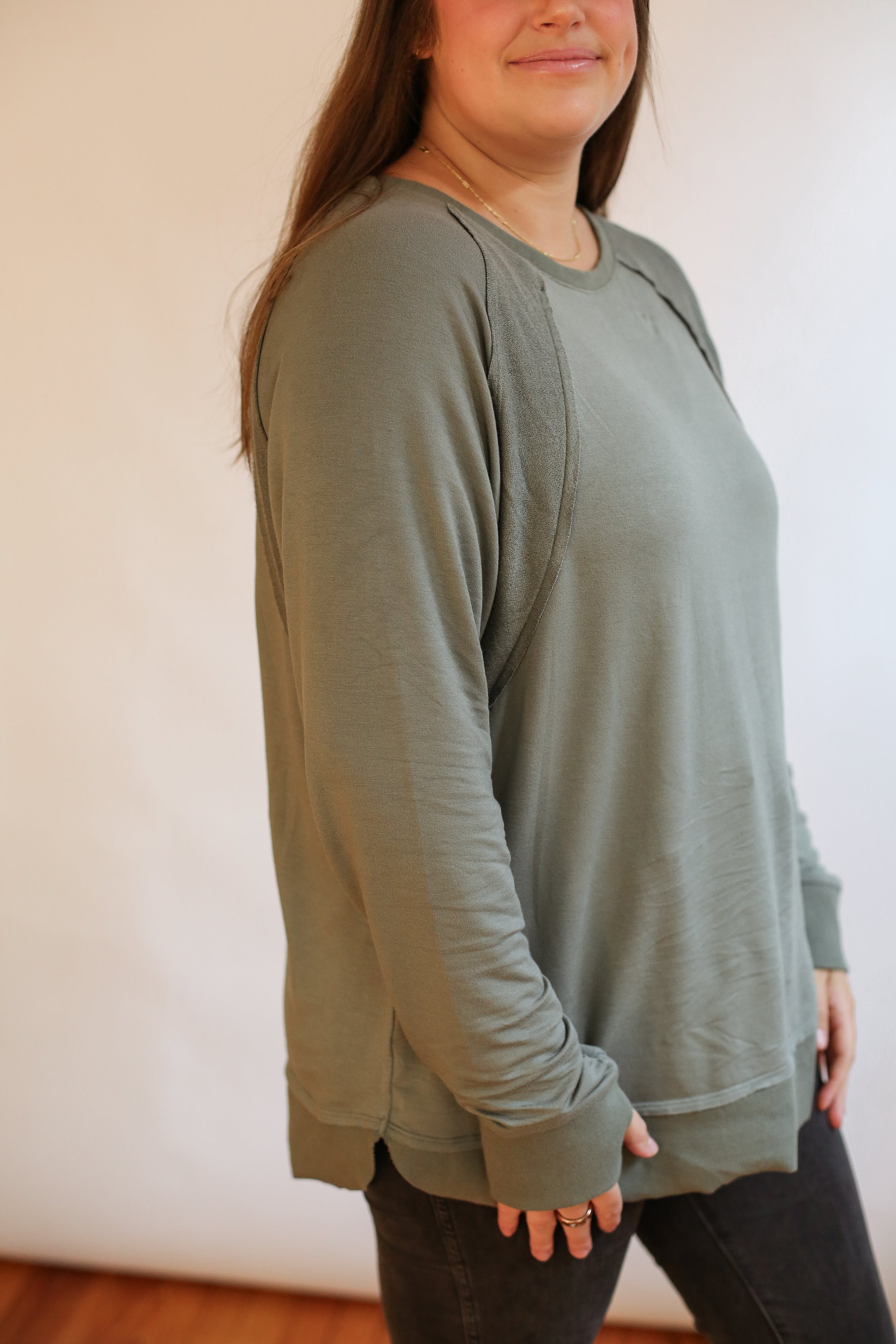 Free Flowing Long Sleeve Nursing Top | Milk & Baby