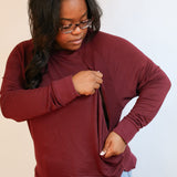 Free Flowing Long Sleeve Nursing Top | Milk & Baby