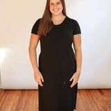 Invisible Zipper Midi Breastfeeding T-Shirt Dress | Milk & Baby
