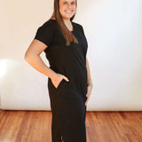 Invisible Zipper Midi Breastfeeding T-Shirt Dress | Milk & Baby
