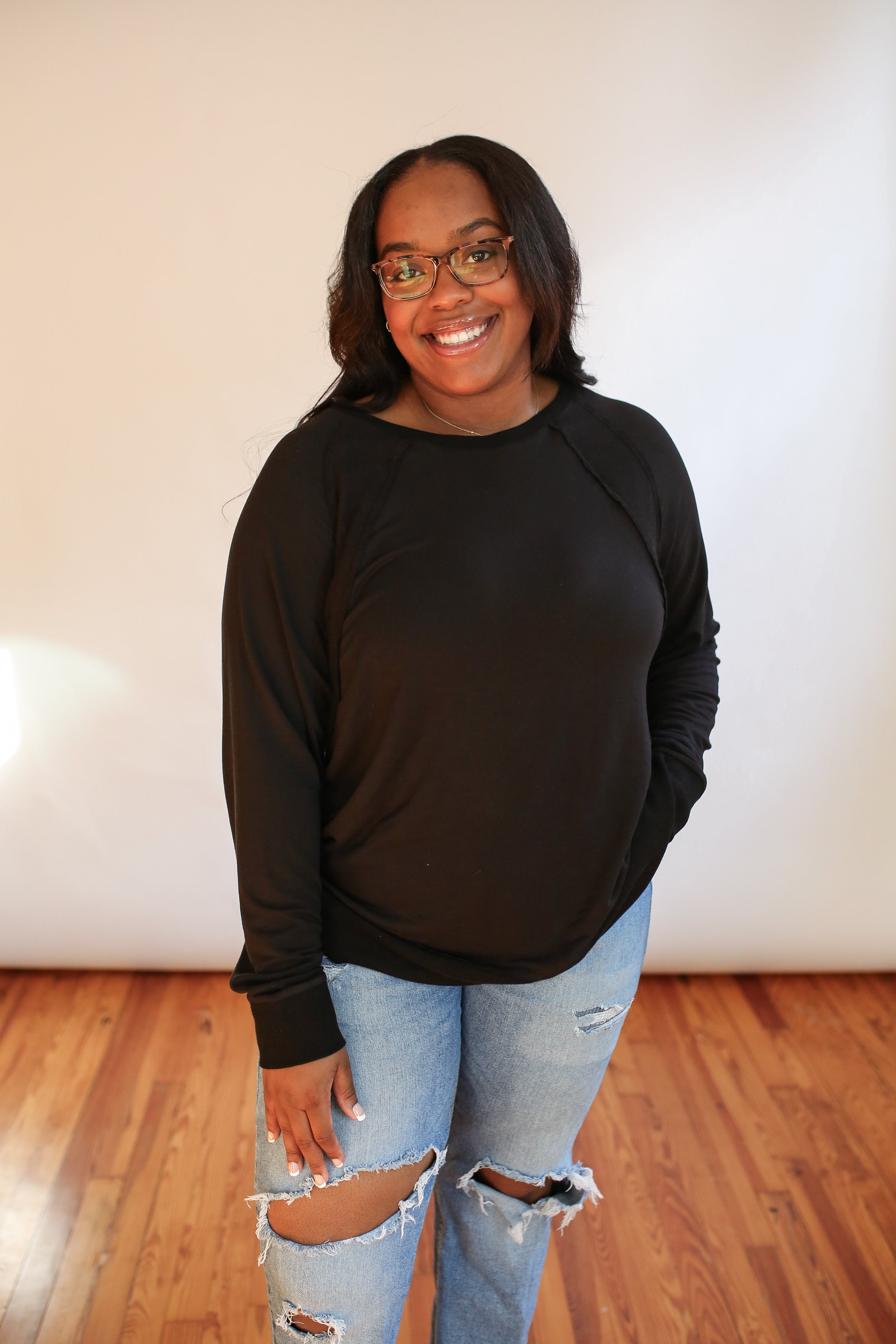 Free Flowing Long Sleeve Nursing Top | Milk & Baby