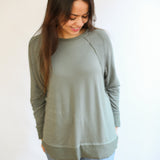Free Flowing Long Sleeve Nursing Top | Milk & Baby