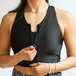 Crop Zip Up Breastfeeding Swimsuit Top | Milk & Baby