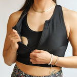 Crop Zip Up Breastfeeding Swimsuit Top | Milk & Baby
