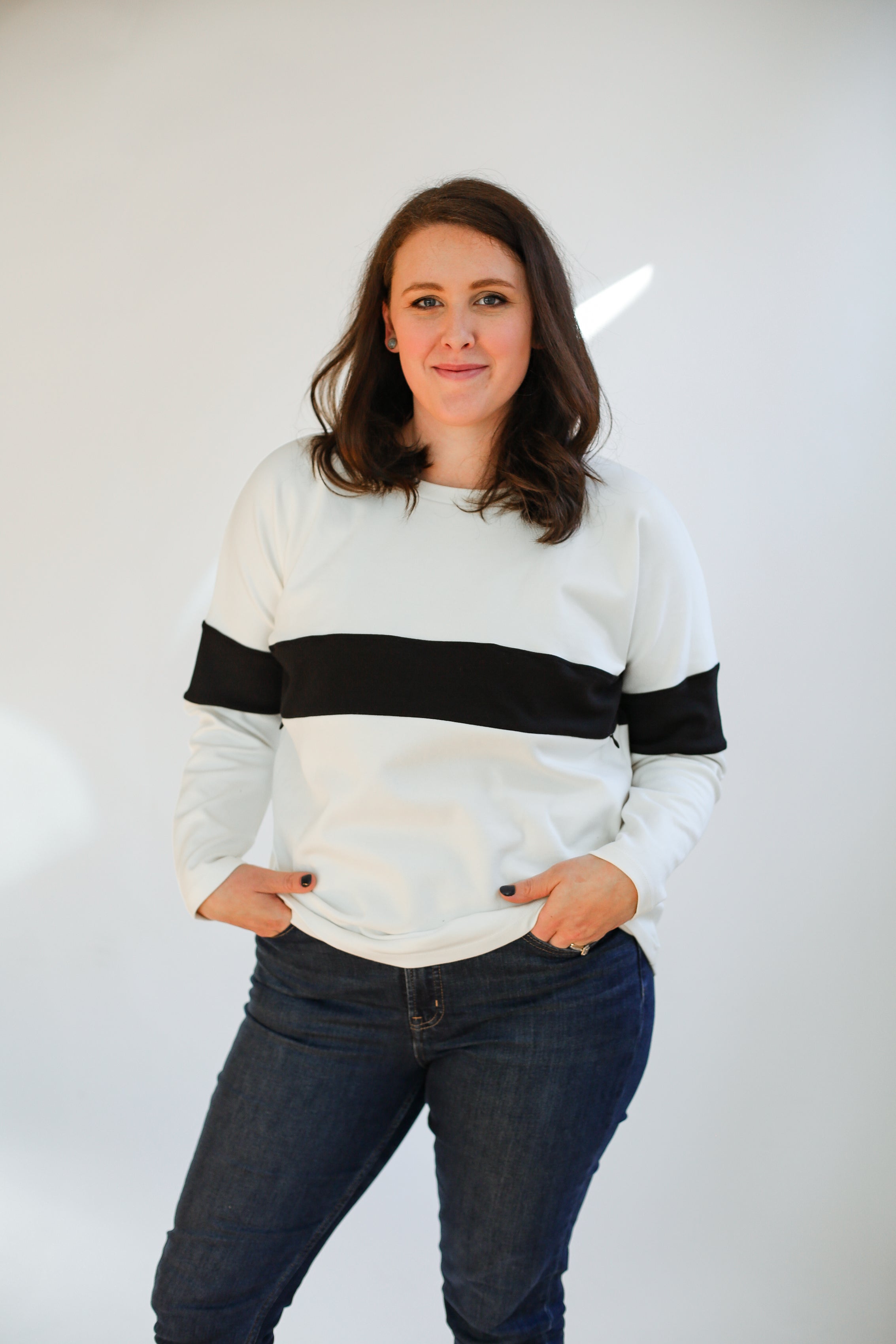 Varsity Dual Zip Breastfeeding Long Sleeve | Milk & Baby