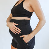 Maternity Athletic Shorts |  Black