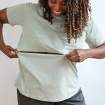 Full Zip Breastfeeding Tee | Milk & Baby