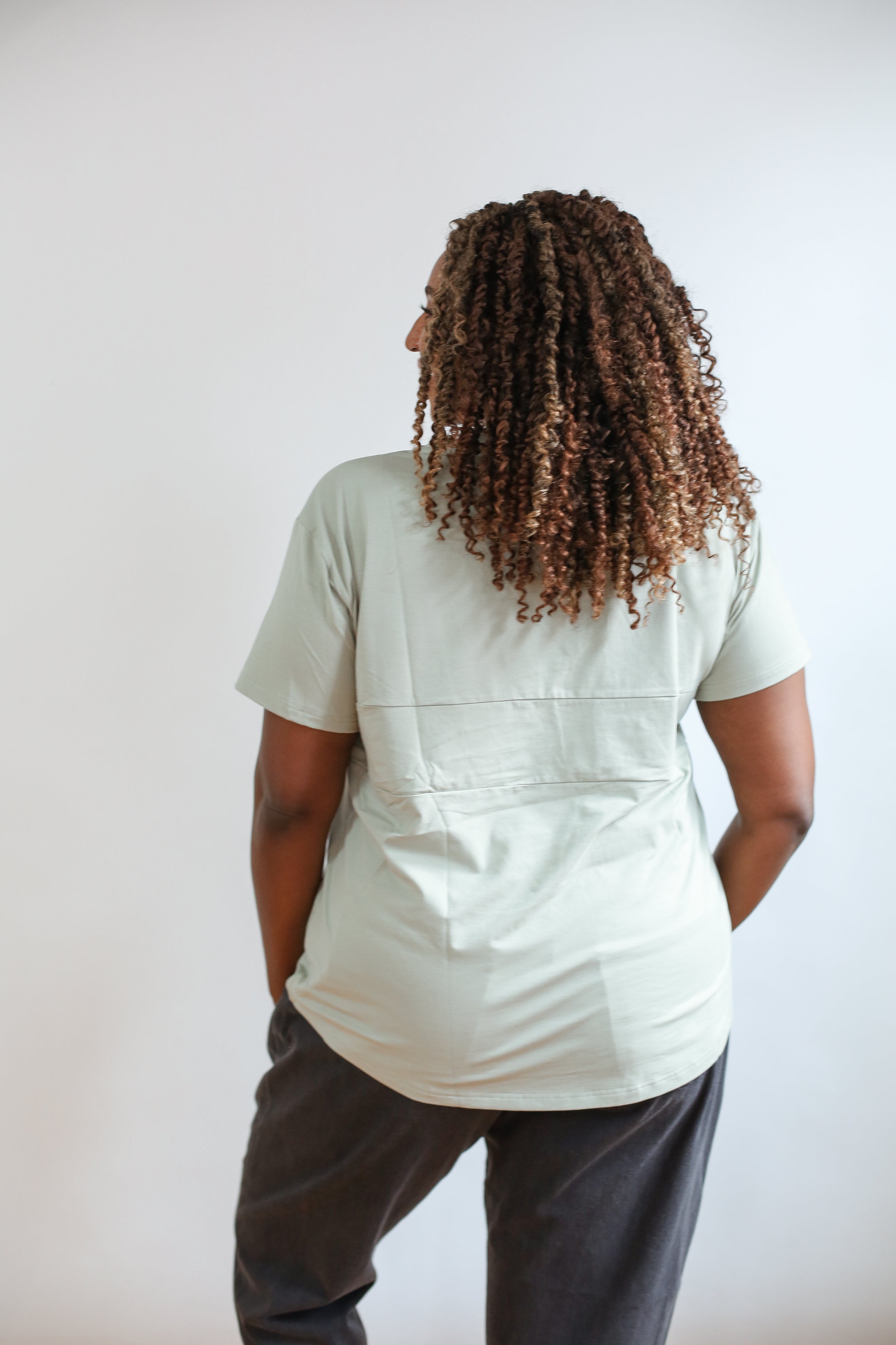 Full Zip Breastfeeding Tee | Milk & Baby