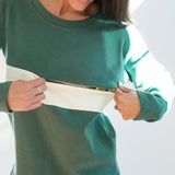 Varsity Dual Zip Breastfeeding Long Sleeve | Milk & Baby