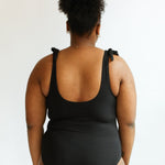Ribbed One Piece Tie Shoulder Breastfeeding Swimsuit | Milk & Baby