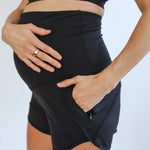 Maternity Athletic Shorts - Black | Milk & Baby