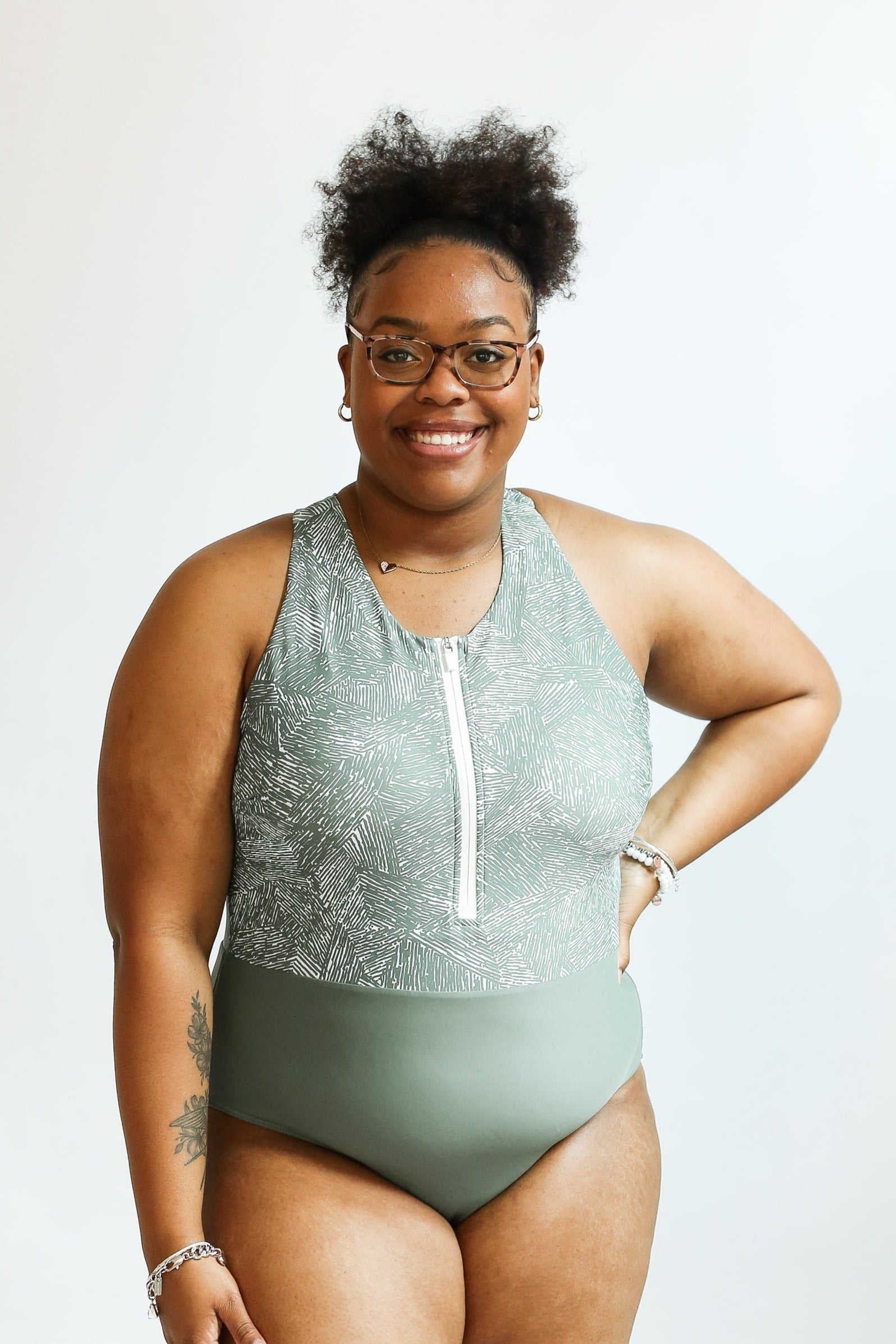 One Piece Zip Up Breastfeeding Swimsuit | Milk & Baby