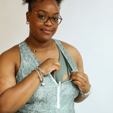 One Piece Zip Up Breastfeeding Swimsuit | Milk & Baby