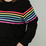 Six Stripe Invisible Zip Breastfeeding Sweatshirt