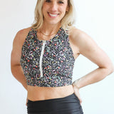 Crop Zip Up Breastfeeding Swimsuit Top | Milk & Baby