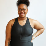 One Piece Zip Up Breastfeeding Swimsuit | Milk & Baby