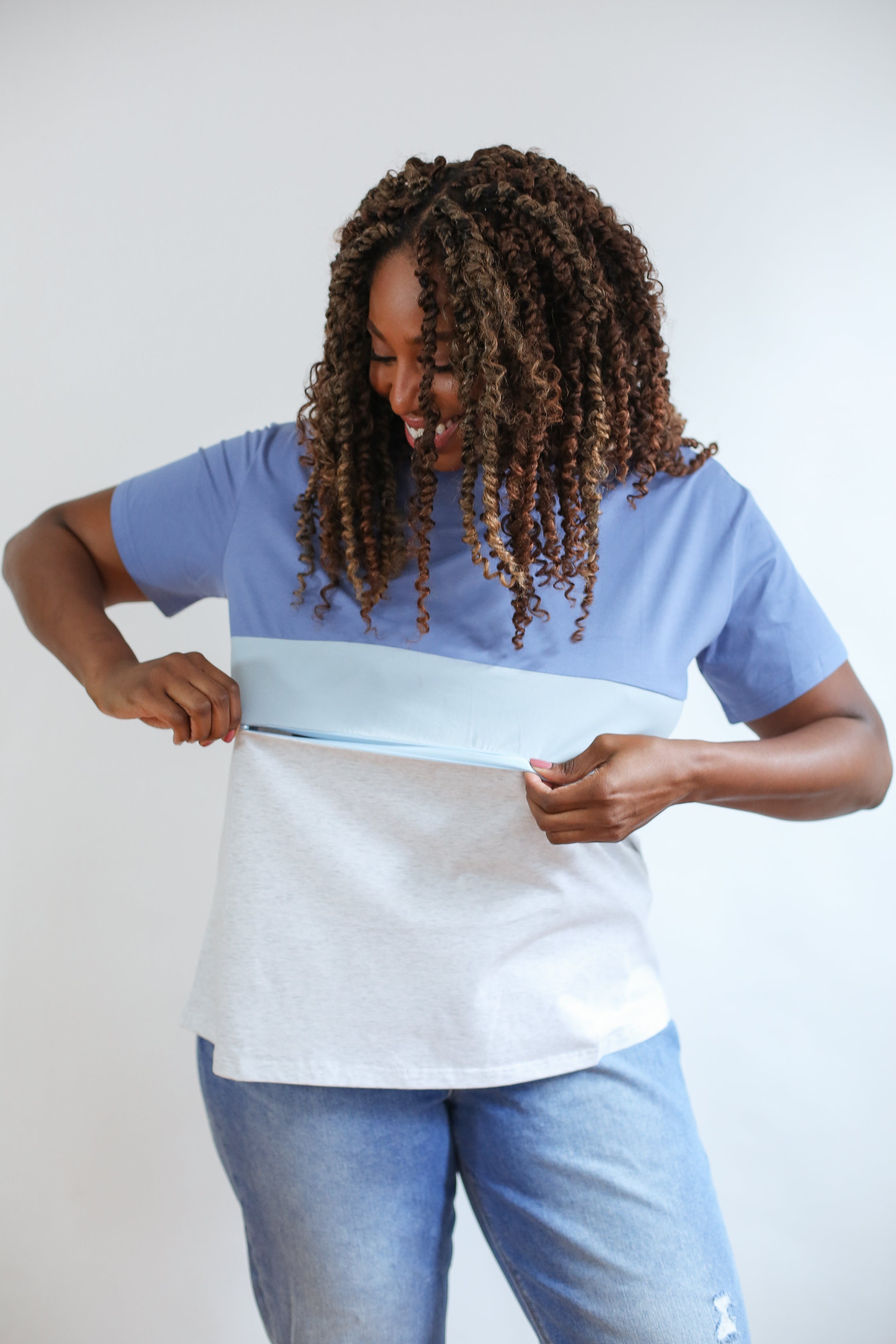 Full Zip Breastfeeding Tee | Milk & Baby
