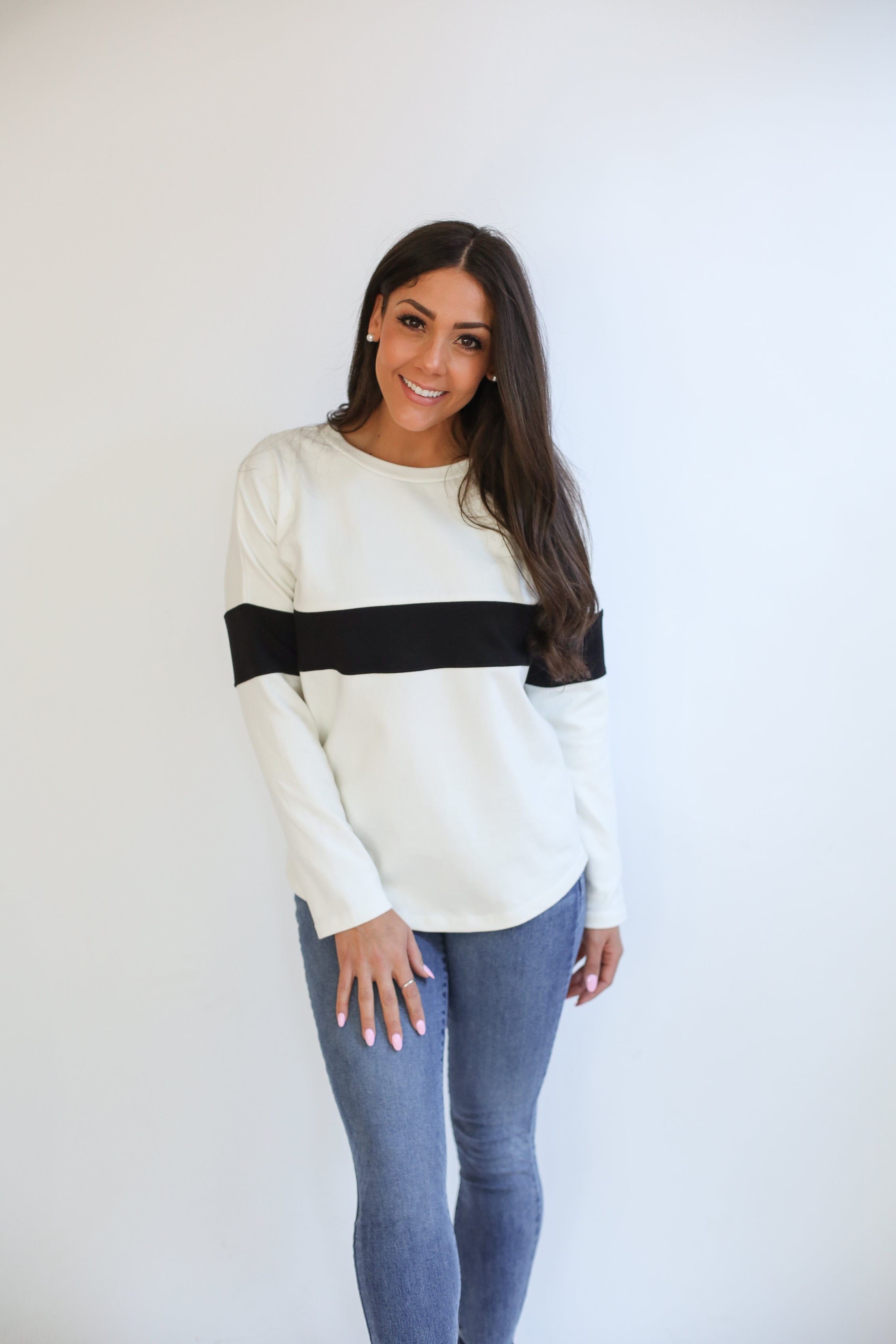 Varsity Dual Zip Breastfeeding Long Sleeve | Milk & Baby