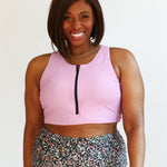 Crop Zip Up Breastfeeding Swimsuit Top | Milk & Baby