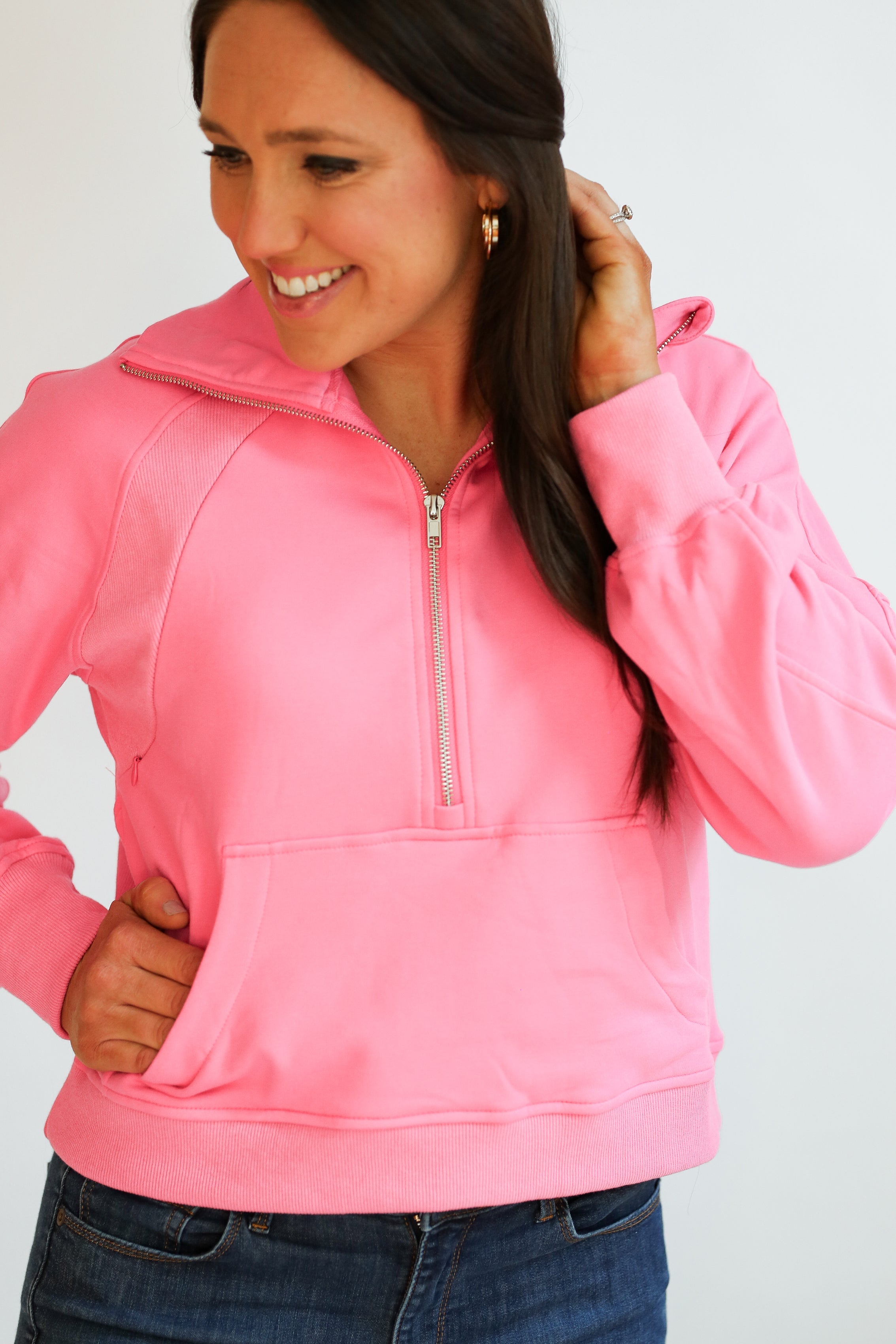 Oversized Three Zip Breastfeeding Sweatshirt | Milk & Baby